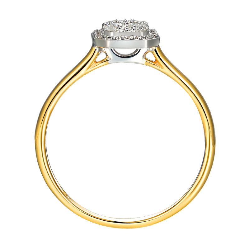 Pierścionek z diamentami (R59436 YW): 15 - zdjęcie: 3