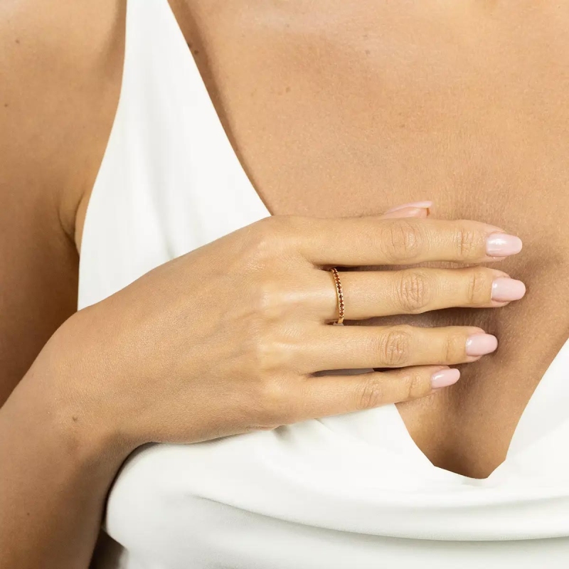 Pierścionek obrączkowy z granatami: 8 - zdjęcie: 2