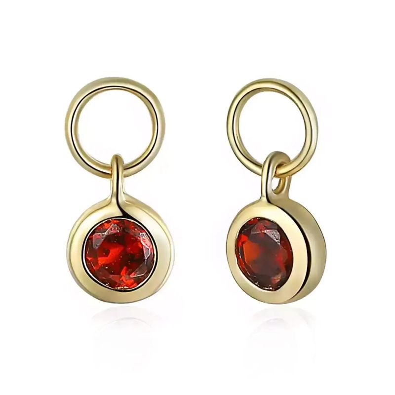 Zawieszki do kolczyków z granatami (EL0104 Y GT) - zdjęcie: 1