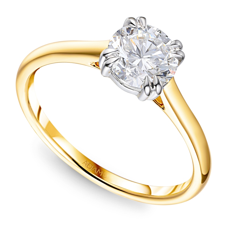 Pierścionek z diamentem laboratoryjnym (R99994 YW LGD 1,01ct): 10 - zdjęcie: 1