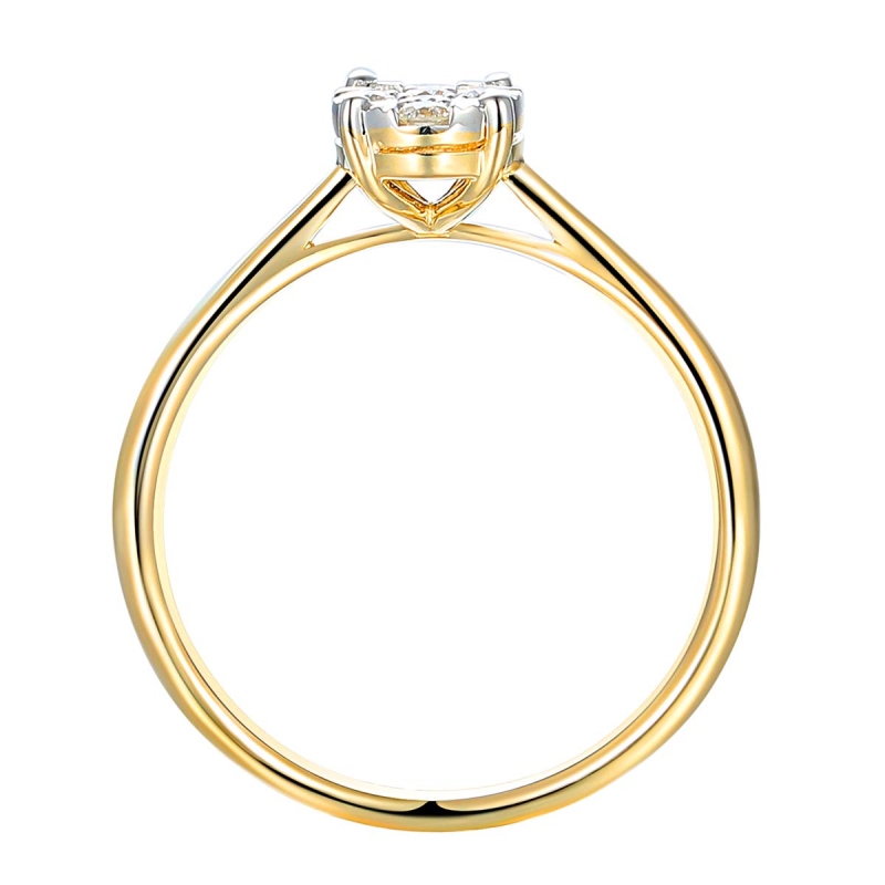 Pierścionek z diamentami (R65971 Y) - zdjęcie: 3