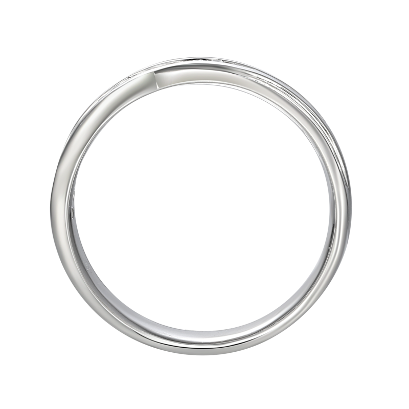 Obrączka ślubna z diamentami, 2,5 mm (R15945 W): 7 - zdjęcie: 3