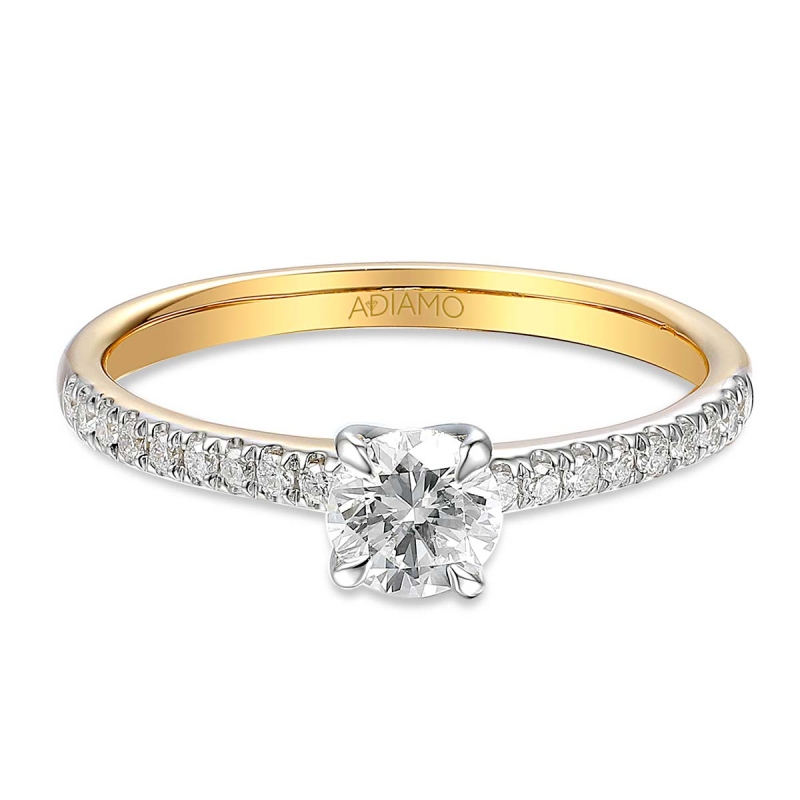 Pierścionek z diamentem (R58825 YW 0,40ct): 7 - zdjęcie: 3