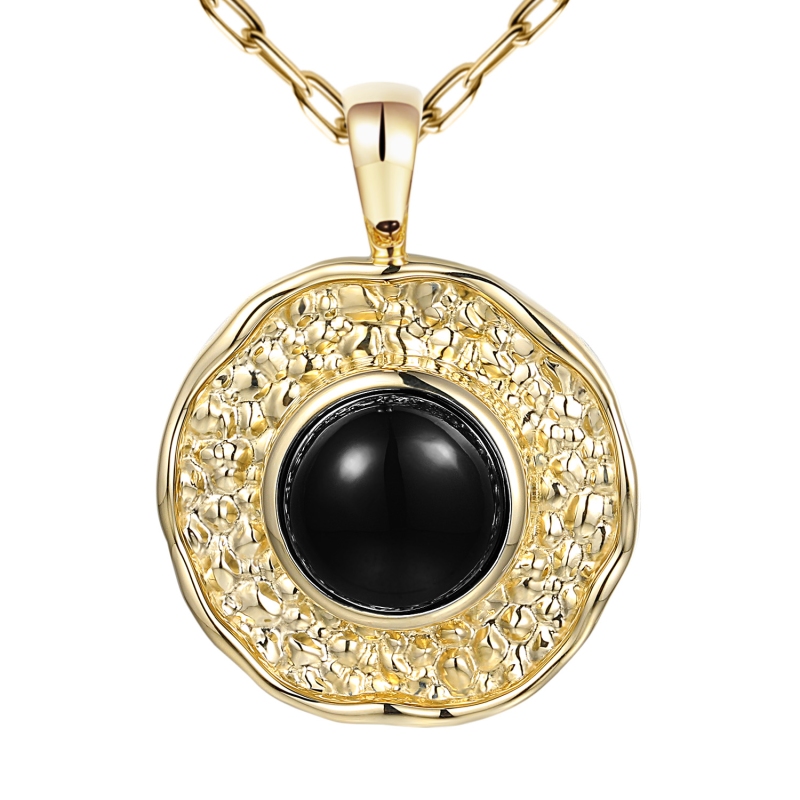 Zawieszka z czarnym agatem (P97687 Y BAG) - zdjęcie: 1