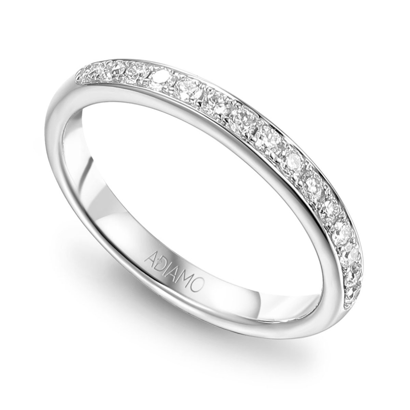 Obrączka ślubna z diamentami,  (R60607 W): 9 - zdjęcie: 1