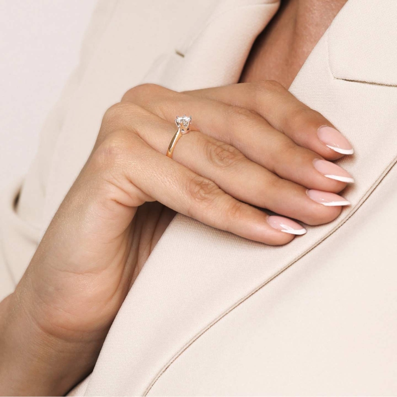 Pierścionek z diamentem (R39803 YW 0,50ct): 13 - zdjęcie: 3