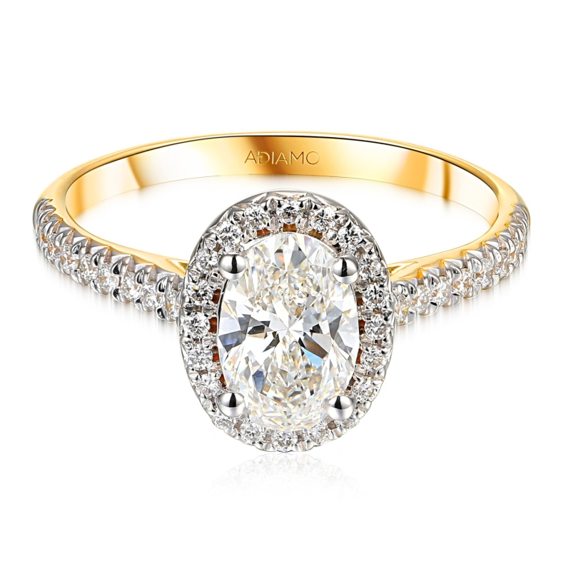 Pierścionek z diamentami laboratoryjnymi (R95581 YW LGD 1,06ct): 14 - zdjęcie: 2