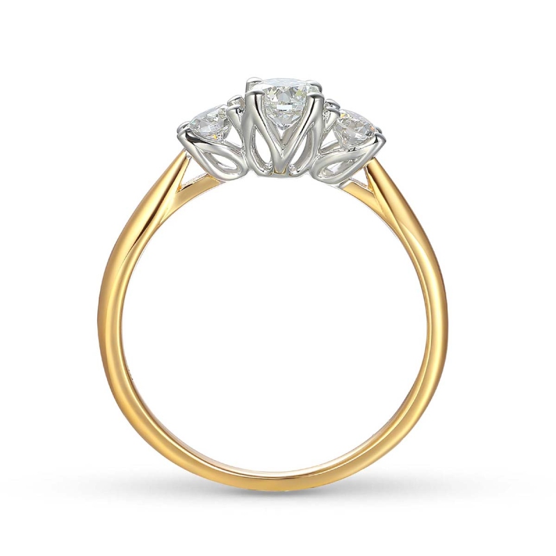 Pierścionek z diamentami (R43032 YW 0,32ct): 8 - zdjęcie: 4