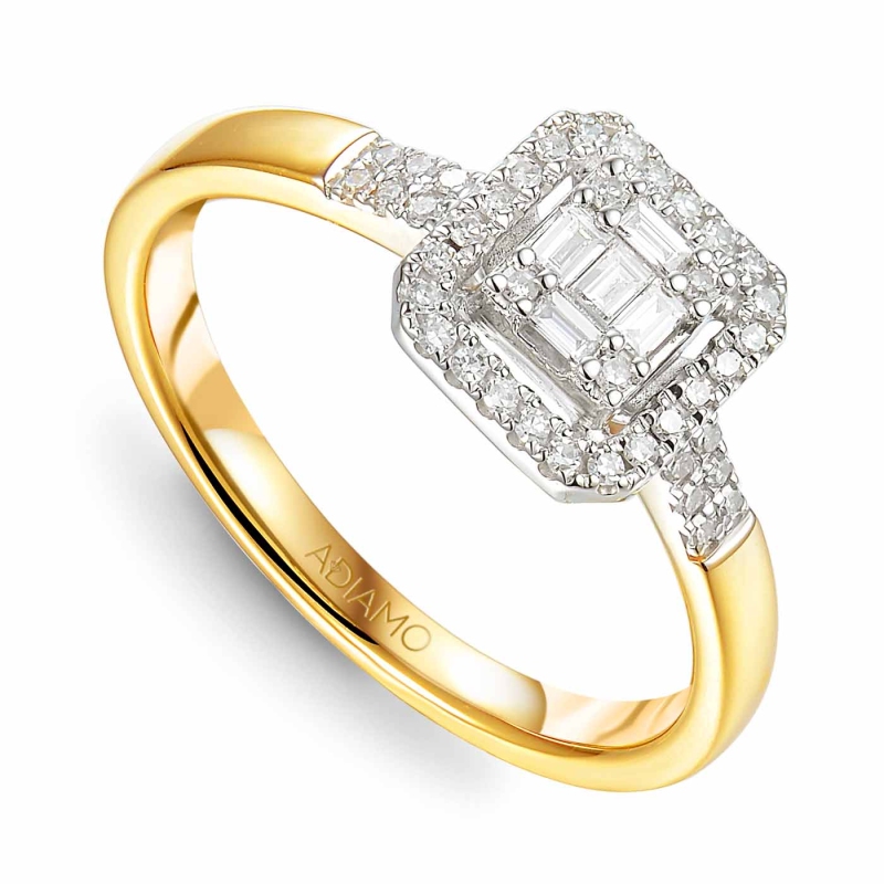 Pierścionek z diamentami (R93399 YW): 7 - zdjęcie: 1