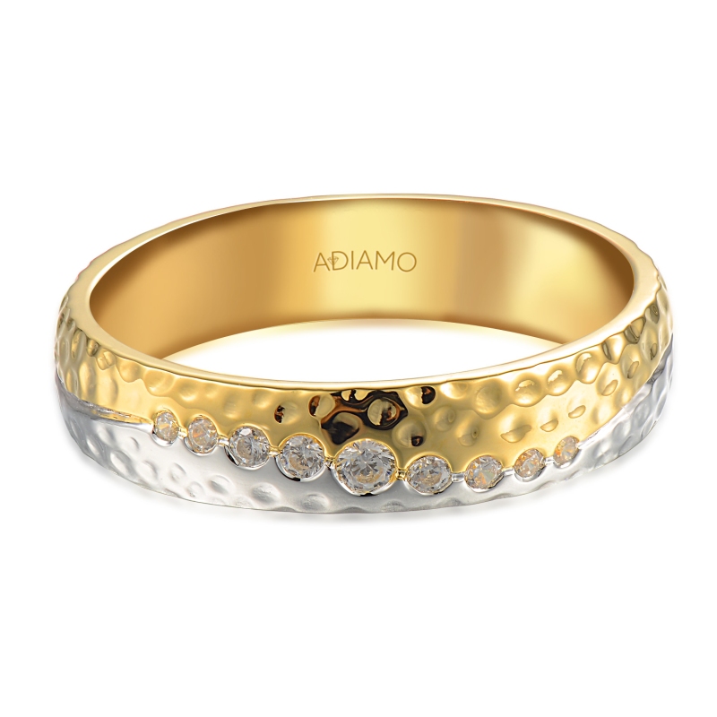 Obrączka z diamentami, 4,5 mm (O-R99894 YW): 8 - zdjęcie: 3