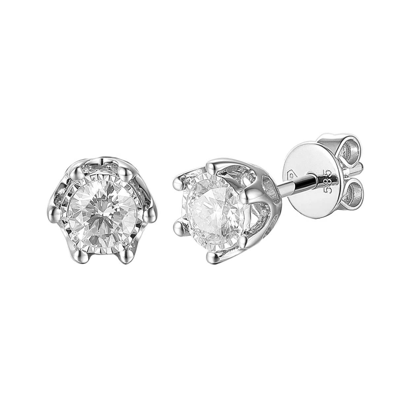 Kolczyki z diamentami (E88312 0,36ct W S) - zdjęcie: 1