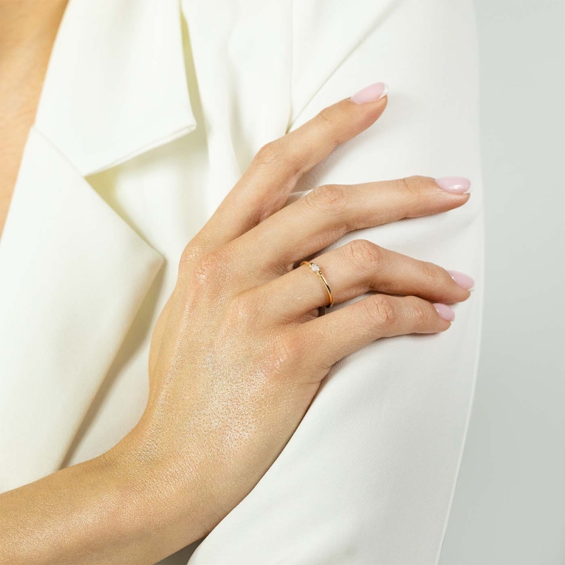 Pierścionek z diamentami (R60118 Y): 10 - zdjęcie: 2