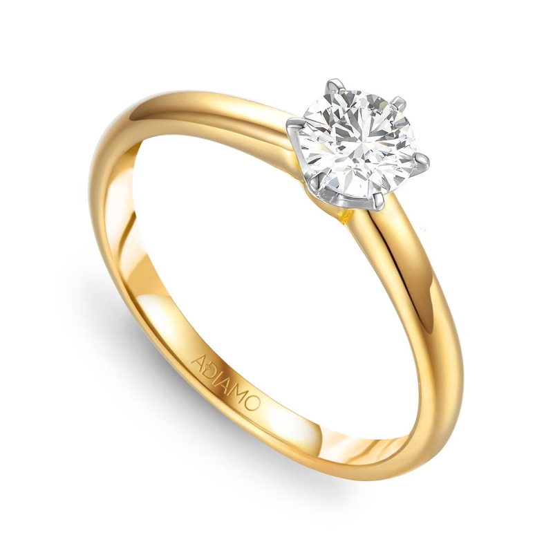 Pierścionek z diamentem (R58829 YW 0,50ct): 14 - zdjęcie: 1