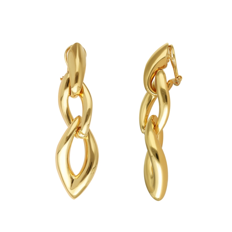 Kolczyki złote wiszące (E11260 Y) - zdjęcie: 1