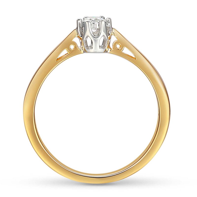 Pierścionek z diamentem (R88312 YW 0,08ct): 7 - zdjęcie: 3