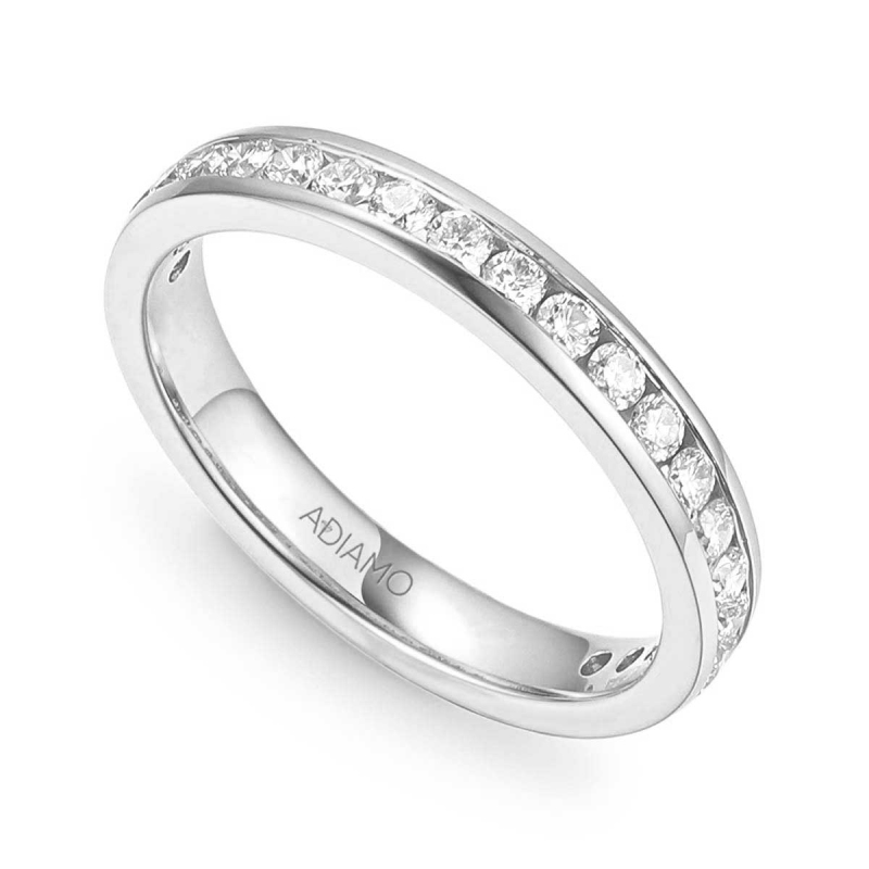 Obrączka ślubna z diamentami, 3 mm (O-R70205 W): 7 - zdjęcie: 1