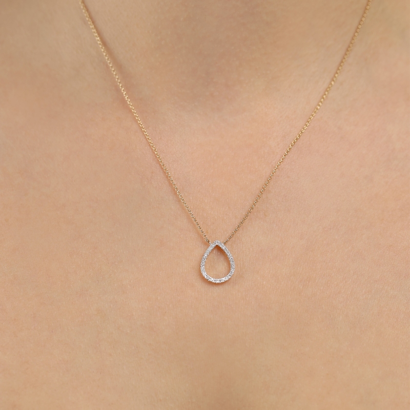 Naszyjnik z diamentami (N12449 Y G) - zdjęcie: 2