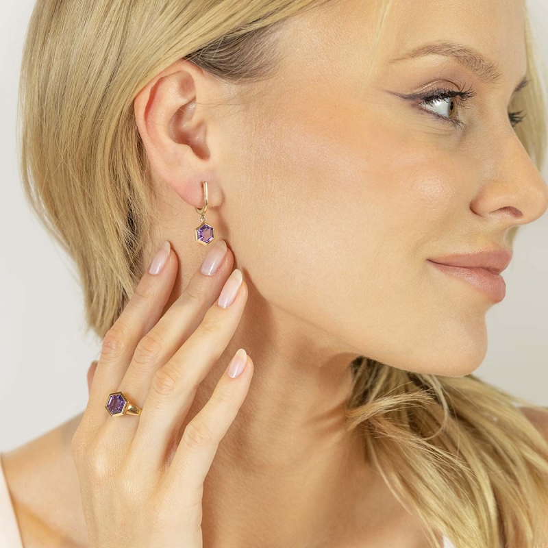 Pierścionek z ametystem (R84151 Y AM): 16 - zdjęcie: 2