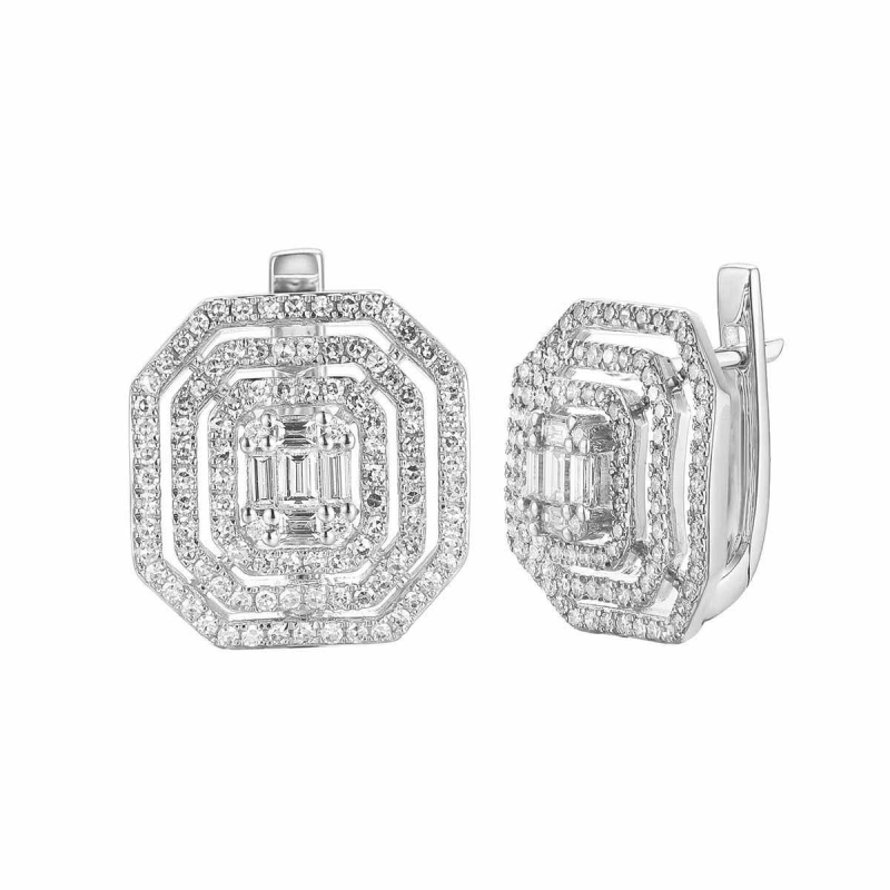 Kolczyki z diamentami (E81598 W A) - zdjęcie: 1