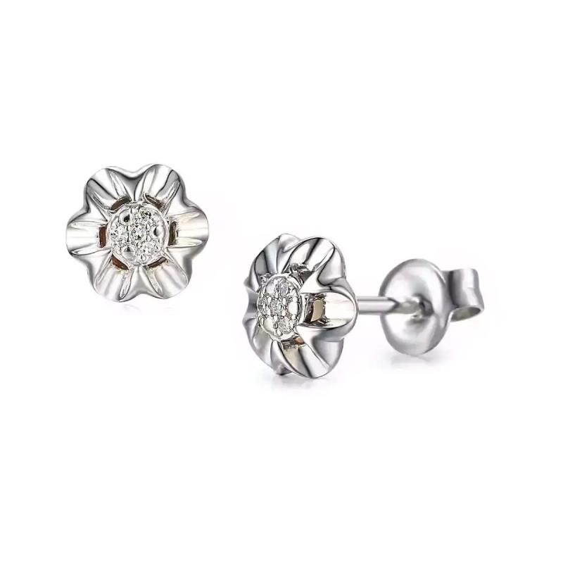 Kolczyki z diamentami (E69367 W S) - zdjęcie: 1