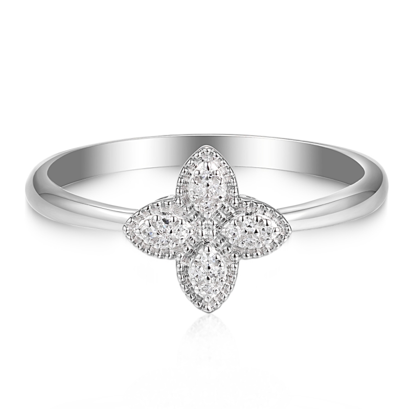 Pierścionek z diamentami (R98895 W): 10 - zdjęcie: 2