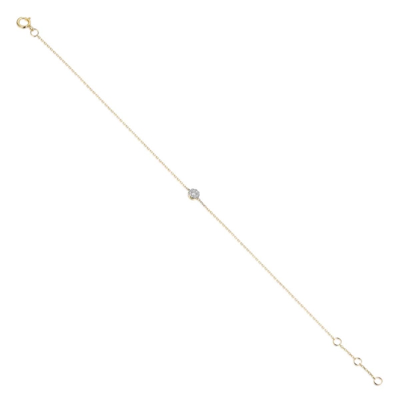 Bransoletka z diamentami (B08342 Y C 0,03ct) - zdjęcie: 1