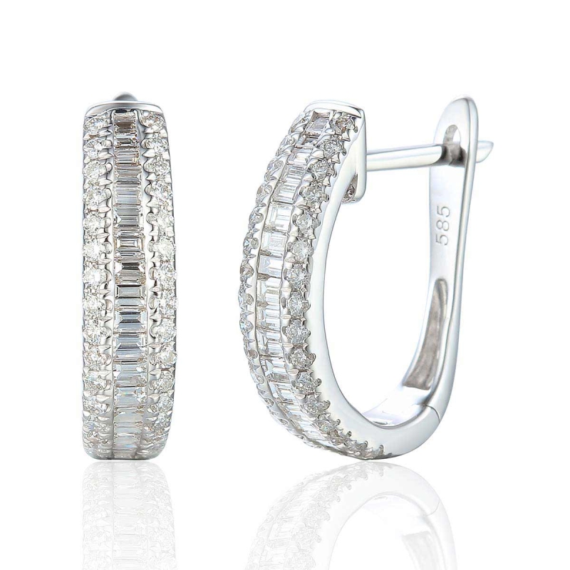 Kolczyki z diamentami (E51202 W A) - zdjęcie: 1