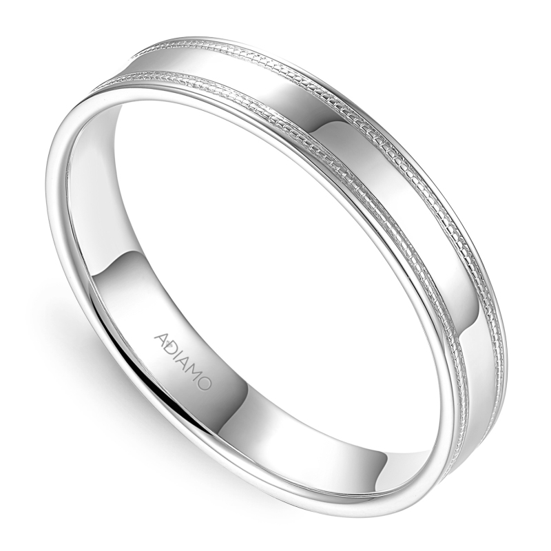 Obrączka białe złoto, 4 mm. męska (O-R99879 W): 18 - zdjęcie: 1