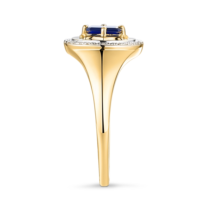 Sygnet z szafirem i diamentami (R93931 Y SA) - zdjęcie: 4