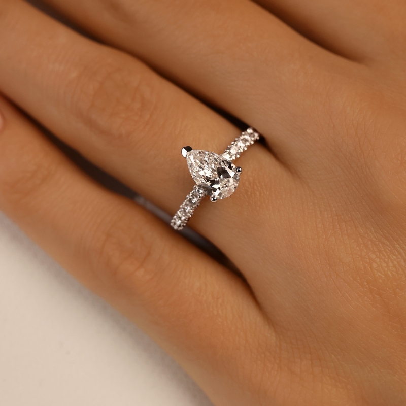 Pierścionek z diamentem laboratoryjnym (R100452 W LGD 1,03ct): 14 - zdjęcie: 2