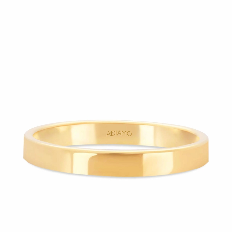 Obrączka ślubna, żółte złoto, płaska, męska, 3 mm: 17 - zdjęcie: 1