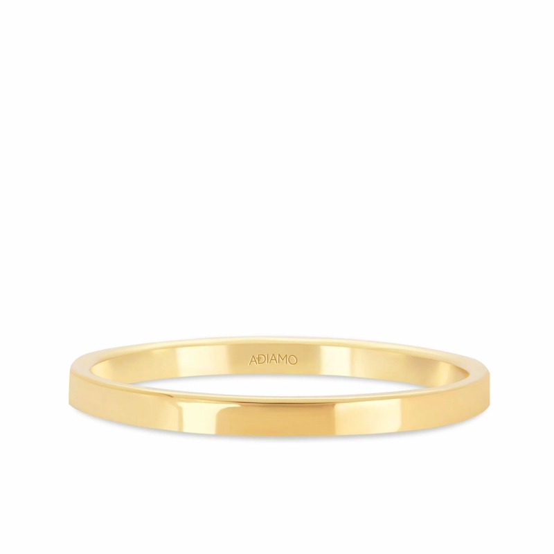 Obrączka ślubna, żółte złoto, płaska, męska, 2 mm: 17 - zdjęcie: 1