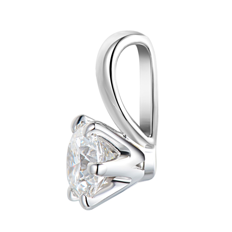 Zawieszka z białego złota z diamentem laboratoryjnym - 0,53 ct (P58829 0,53ct W LGD) - zdjęcie: 2