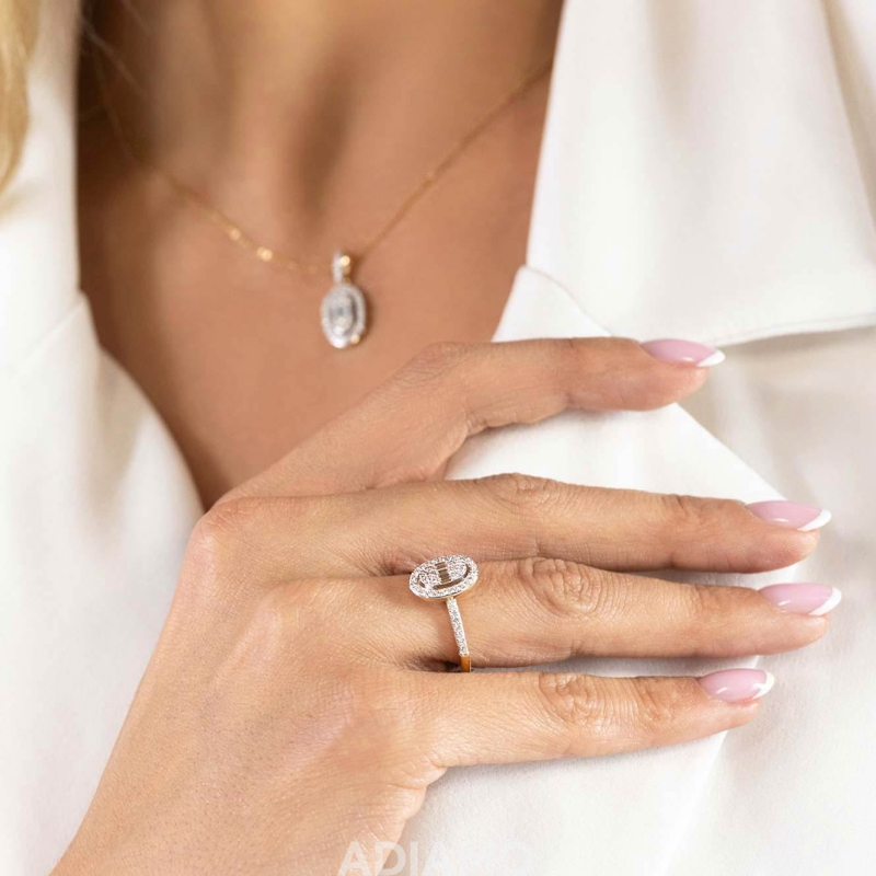 Pierścionek z diamentami (R85658 Y): 10 - zdjęcie: 5