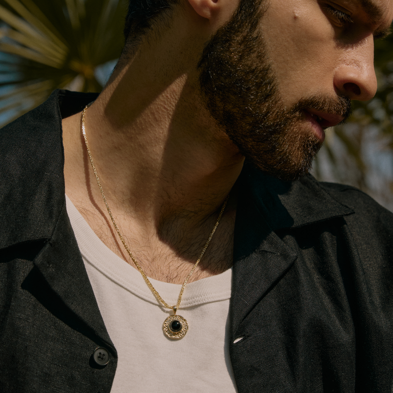 Zawieszka z czarnym agatem (P97687 Y BAG) - zdjęcie: 5