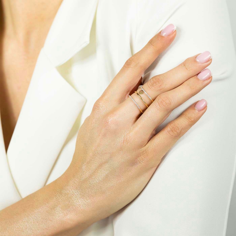 Pierścionek z diamentami (R75525 Y): 10 - zdjęcie: 2