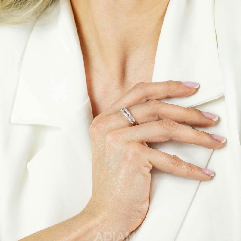 Pierścionek z diamentami (R51202 W): 10 - zdjęcie: 2