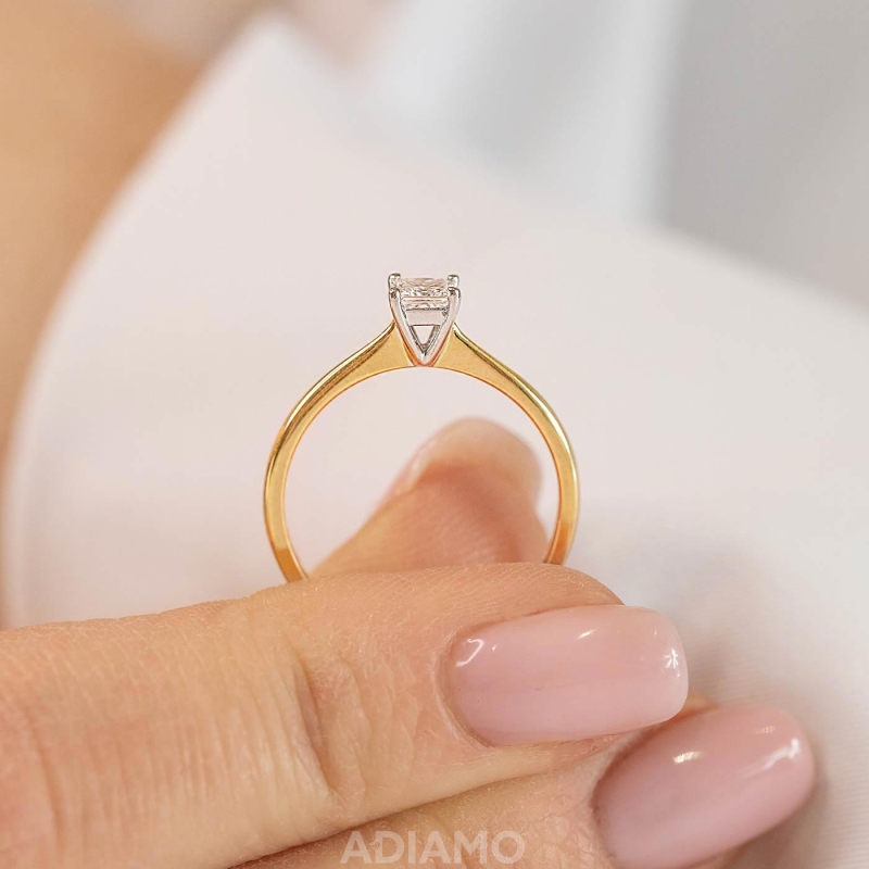 Pierścionek z diamentem (R34145 YW 0,28ct): 12 - zdjęcie: 3