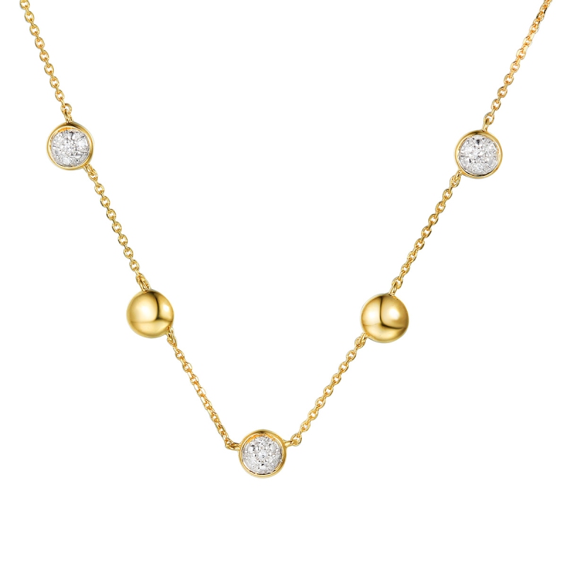 Naszyjnik z diamentami (N07615 Y C) - zdjęcie: 1