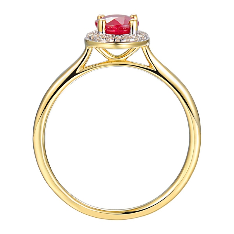 Pierścionek z rubinem i diamentami (R62900 Y M RU): 10 - zdjęcie: 2