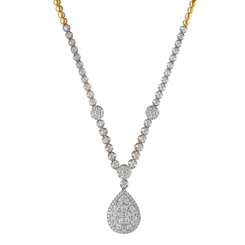 Naszyjnik z diamentami (N10750 Y G) - zdjęcie: 1