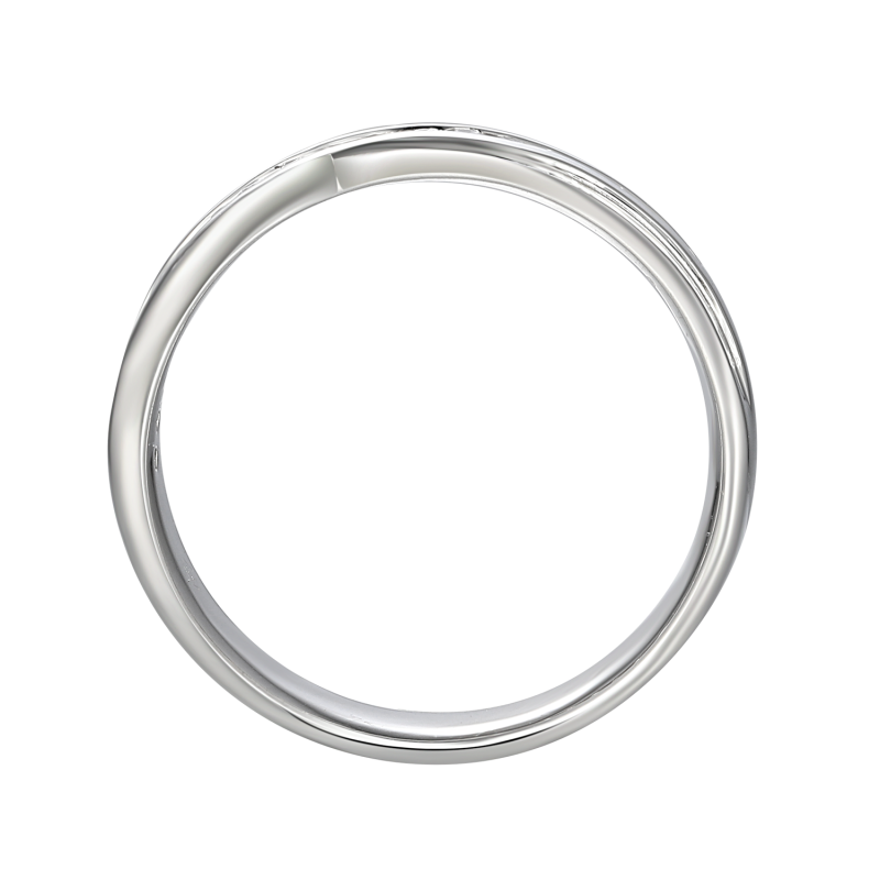 Obrączka ślubna z diamentami, 2,5 mm (R15945 W): 7 - zdjęcie: 3