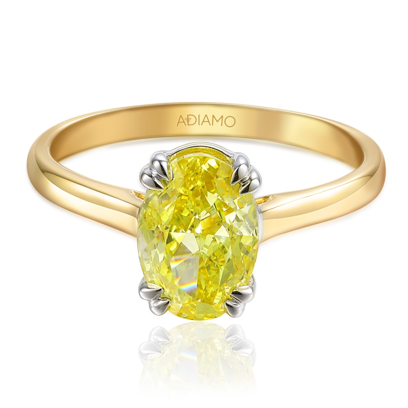 Pierścionek z żółtym diamentem laboratoryjnym (R96118 2,23ct YW LGDY): 15 - zdjęcie: 3