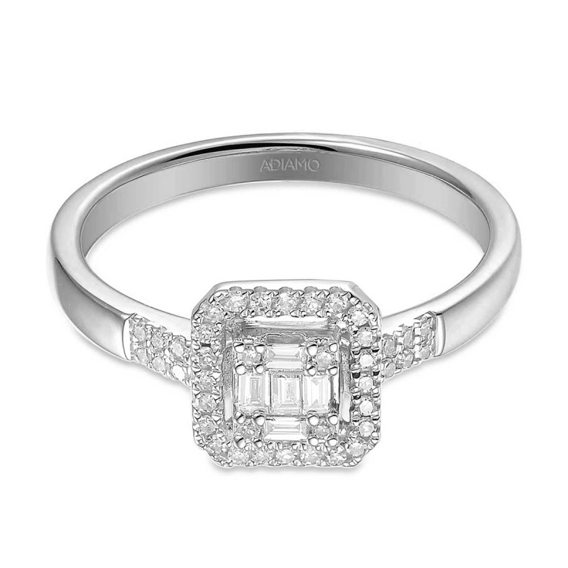 Pierścionek z diamentami (R93399 W): 7 - zdjęcie: 3
