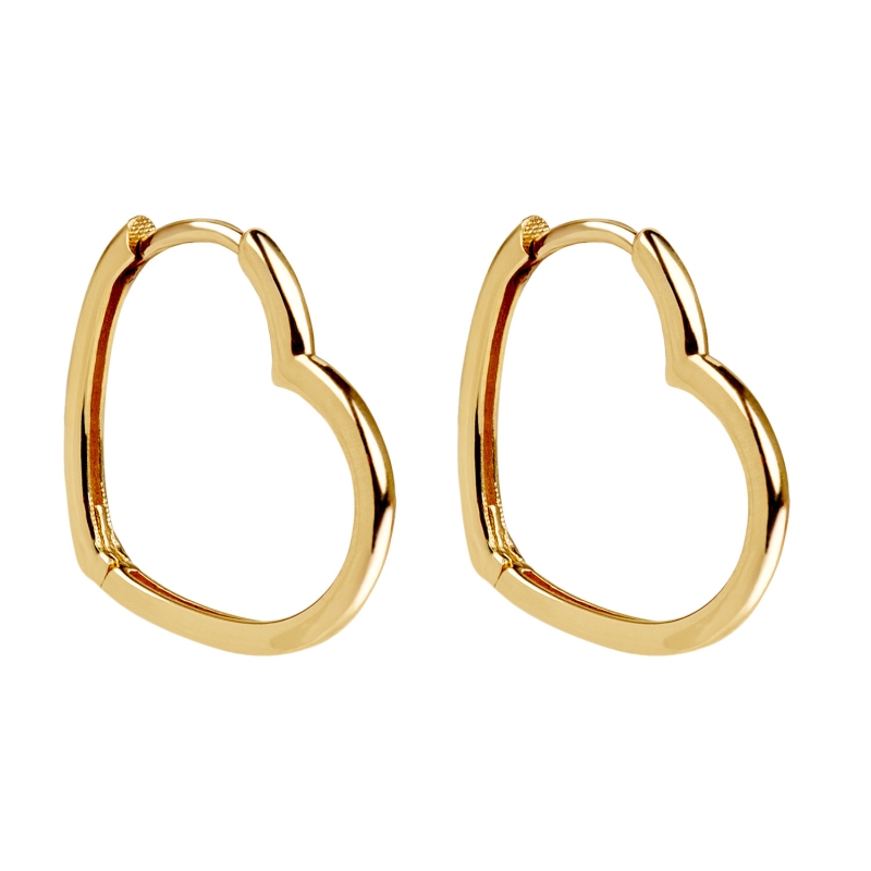 Kolczyki złote serca (E77780 Y) - zdjęcie: 1