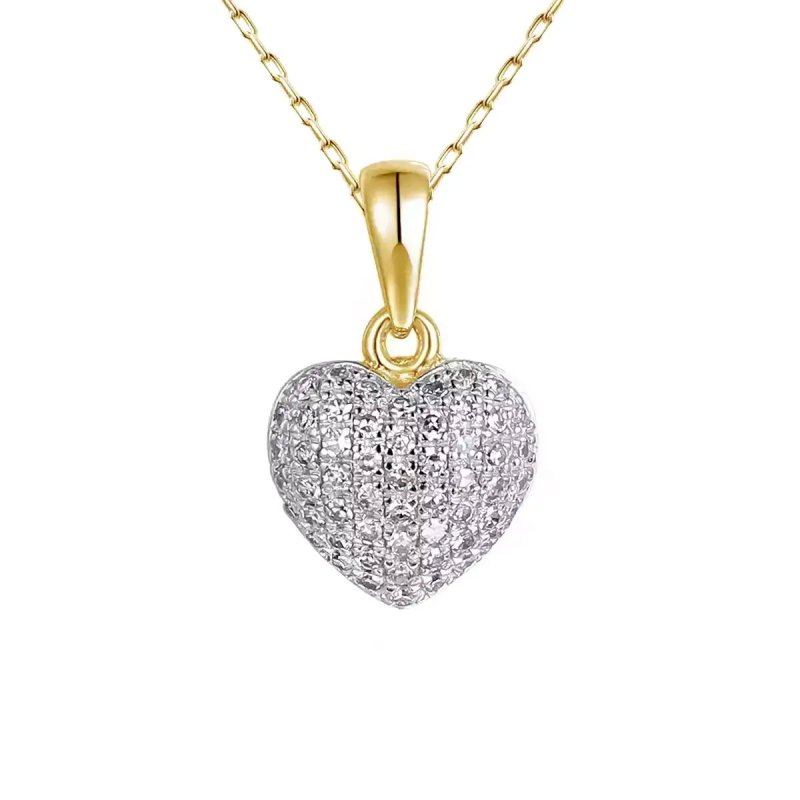 Zawieszka serce z diamentami (P32516 Y) - zdjęcie: 1