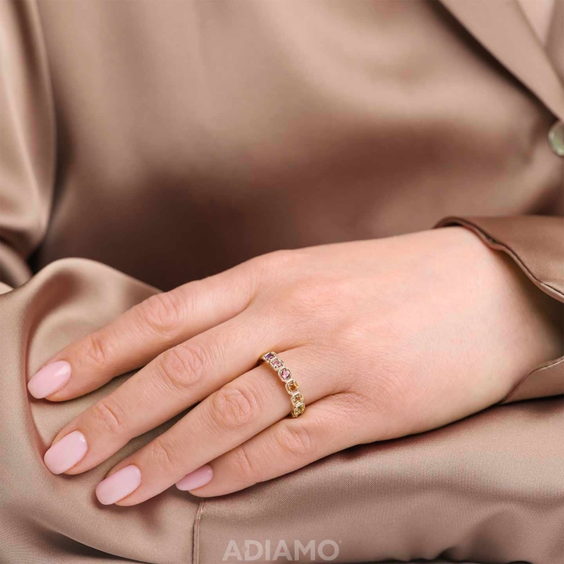 Pierścionek z kolorowymi kamieniami (R88480 Y): 12 - zdjęcie: 2