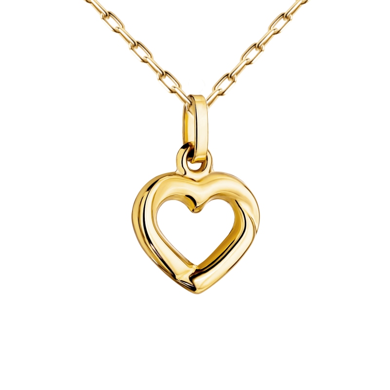 Złota zawieszka serce - zdjęcie: 1