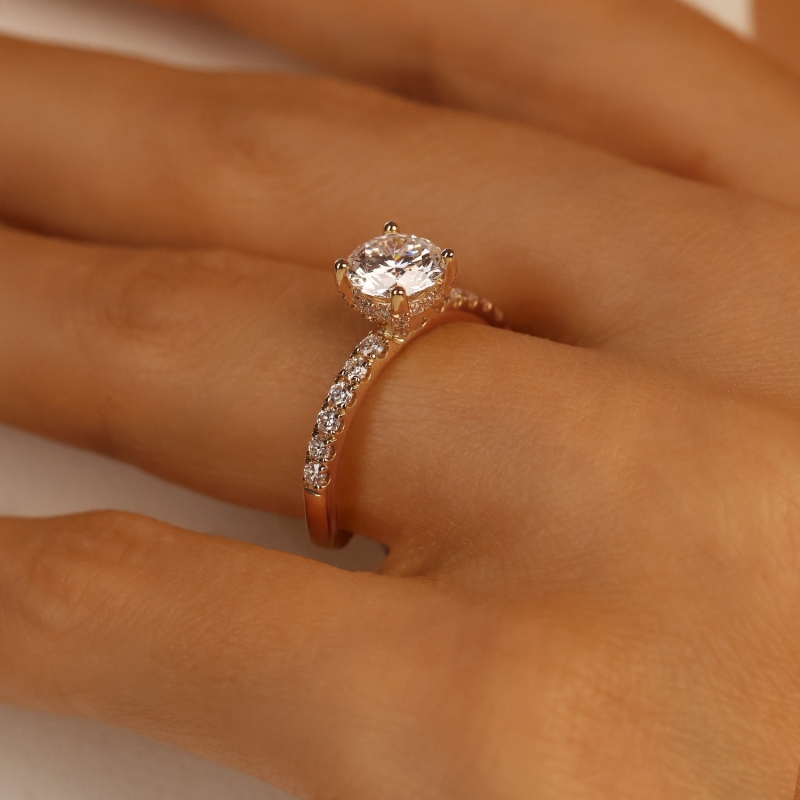 Pierścionek z diamentem laboratoryjnym (R100453 Y LGD 1,02ct): 10 - zdjęcie: 6