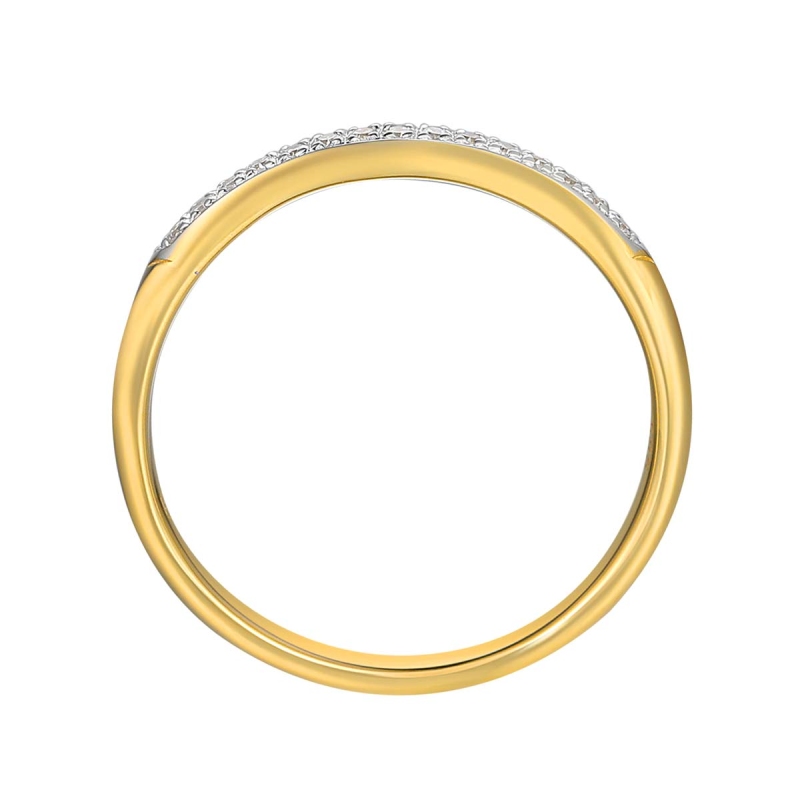 Pierścionek obrączkowy z diamentami (R71735 Y): 10 - zdjęcie: 3